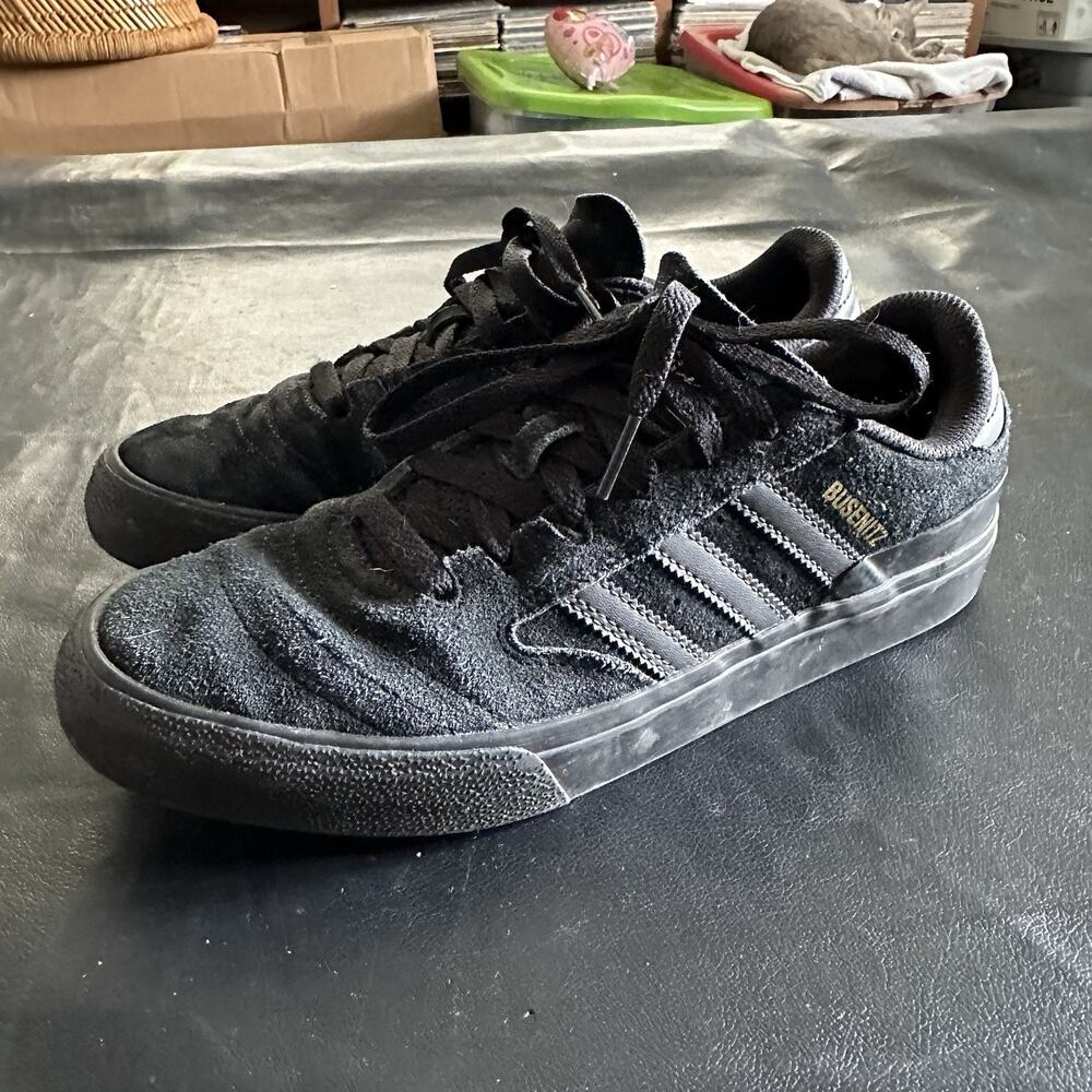 ADIDAS BUSENITZ Black / Black Shoes Skateboarding Men’s 8 Suede Triple Black- BP